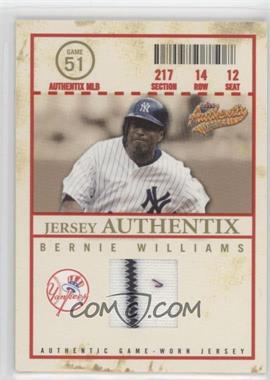 2005 Fleer Authentix - Jersey Authentix - General Admission #JA-BW - Bernie Williams