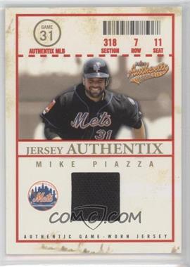 2005 Fleer Authentix - Jersey Authentix - General Admission #JA-MP - Mike Piazza