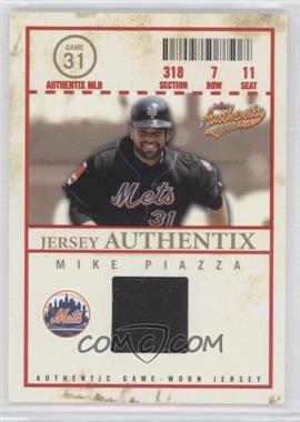 2005 Fleer Authentix - Jersey Authentix - General Admission #JA-MP - Mike Piazza