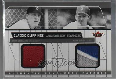 2005 Fleer Classic Clippings - Jersey Rack Double - Silver #JR-CS/MP - Curt Schilling, Mark Prior /25 [Noted]