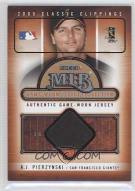 2005 Fleer Classic Clippings - MLB Game-Worn Jersey Collection #35 - A.J. Pierzynski
