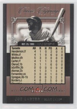 2005 Fleer Classic Clippings - Official Box Score #3 CC - Joe Carter /1993