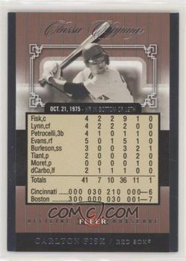 2005 Fleer Classic Clippings - Official Box Score #7 CC - Carlton Fisk /1975 [EX to NM]