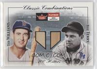 Ted Williams, Bill Terry (2001 Platinum Classic Combinations) #/8