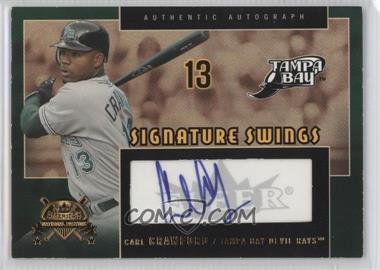 2005 Fleer National Pastime - Signature Swings - Gold #SS-CC - Carl Crawford /199 [Noted]