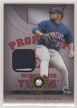 2005 Fleer Patchworks - Property Of - Patches #PO-JS - Johan Santana /99