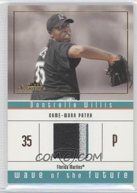 2005 Fleer Showcase - Wave of the Future - Gold Patch Missing Serial Number #WF-DW.2 - Dontrelle Willis