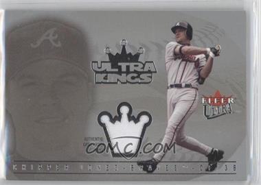 2005 Fleer Ultra - Ultra Kings Memorabilia - Platinum Medallion #UKJ-CJ - Chipper Jones /25