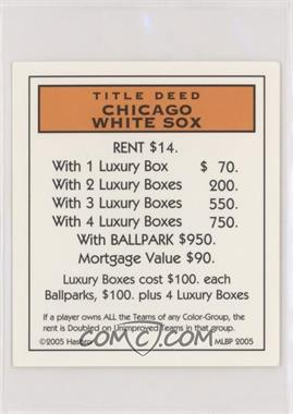 2005 Hasbro MLB Monopoly Deed Cards - [Base] #_CHWS - Chicago White Sox