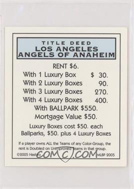 2005 Hasbro MLB Monopoly Deed Cards - [Base] #_LOAA - Los Angeles Angels