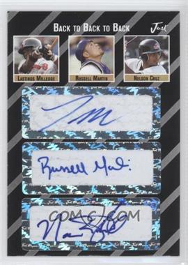 2005 Just Minors - Back to Back to Back Autographs - Black #BBB.103 - Lastings Milledge, Russell Martin, Nelson Cruz /3
