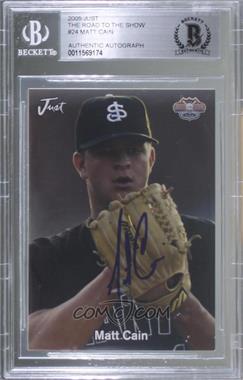 2005 Just Minors - Just Stars Road to the Show #24 - Matt Cain [BAS BGS Authentic]