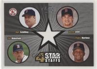 Curt Schilling, Derek Lowe, Tim Wakefield, Pedro Martinez #/250