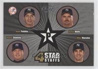Andy Pettitte, David Wells, Roger Clemens, Mike Mussina [EX to NM]