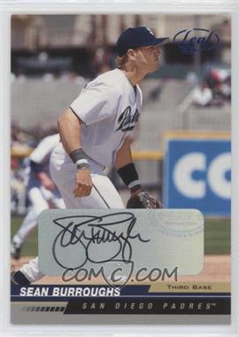 2005 Leaf - [Base] - Blue Autographs #168 - Sean Burroughs /25