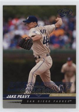 2005 Leaf - [Base] - Blue Press Proof #294 - Team Checklist - Jake Peavy /75