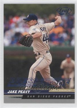 2005 Leaf - [Base] - Blue Press Proof #294 - Team Checklist - Jake Peavy /75
