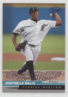 2005 Leaf - [Base] - Blue Press Proof #78 - Dontrelle Willis /75