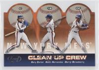 Gary Carter, Darryl Strawberry, Keith Hernandez #/250