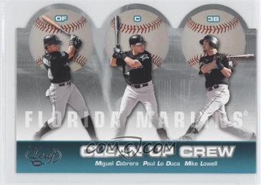 2005 Leaf - Clean Up Crew - Die-Cut #CUC 6 - Miguel Cabrera, Paul Lo Duca, Mike Lowell /250