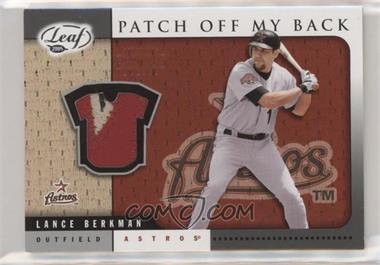 2005 Leaf - Patch off My Back #SB 23 - Lance Berkman /50