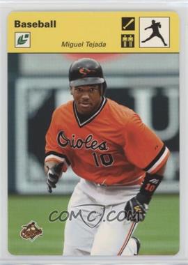 2005 Leaf - Sportscasters - Yellow Pitching Bat #29 - Miguel Tejada /25