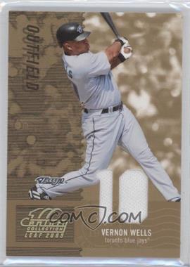 2005 Leaf Century Collection - [Base] - Materials Die-Cut Jersey Number #81 - Vernon Wells /10