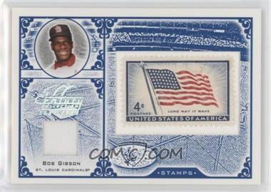 2005 Leaf Century Collection - Stamps - USA Flag Materials #S-37 - Bob Gibson /100