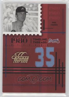 2005 Leaf Century Collection - Timeline Threads - Die-Cut Jersey Number #TT-35 - Phil Niekro /35