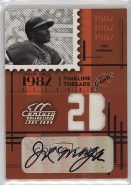 2005 Leaf Century Collection - Timeline Threads - Die-Cut Position Signatures #TT-27 - Joe Morgan /8