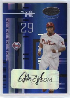 2005 Leaf Certified Materials - [Base] - Mirror Blue Signatures #106 - Marlon Byrd /100 [EX to NM]