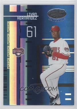 2005 Leaf Certified Materials - [Base] - Mirror Blue #116 - Livan Hernandez /50