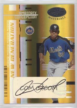 2005 Leaf Certified Materials - [Base] - Mirror Gold Signatures #201 - New Generation - Ambiorix Concepcion /25