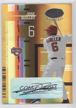 2005 Leaf Certified Materials - [Base] - Mirror Gold Signatures #76 - Jose Guillen /25