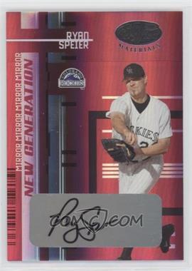 2005 Leaf Certified Materials - [Base] - Mirror Red Signatures #236 - New Generation - Ryan Speier /19