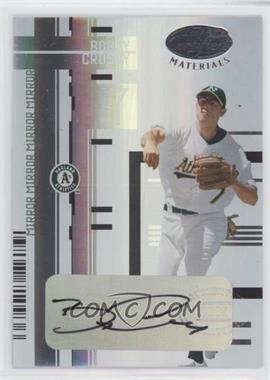 2005 Leaf Certified Materials - [Base] - Mirror White Signatures #18 - Bobby Crosby /25 [EX to NM]