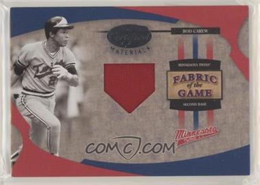 2005 Leaf Certified Materials - Fabric of the Game - Prime #FG-106 - Rod Carew /25