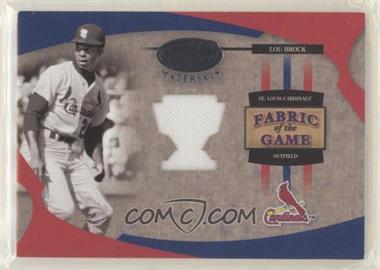 2005 Leaf Certified Materials - Fabric of the Game - Rewards #FG-156 - Lou Brock /50 [EX to NM]