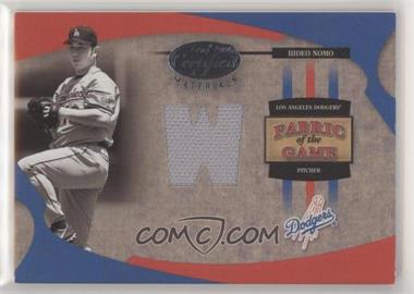 2005 Leaf Certified Materials - Fabric of the Game - Stats #FG-146 - Hideo Nomo /75