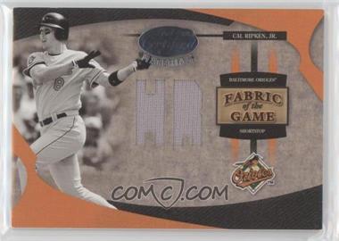 2005 Leaf Certified Materials - Fabric of the Game - Stats #FG-16 - Cal Ripken Jr. /75