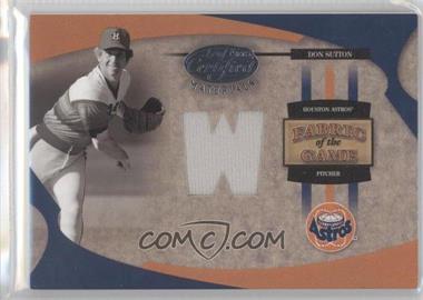 2005 Leaf Certified Materials - Fabric of the Game - Stats #FG-32 - Don Sutton /10