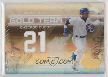 2005 Leaf Certified Materials - Gold Team - Mirror Jersey Numbers Materials #GT-23 - Sammy Sosa /250