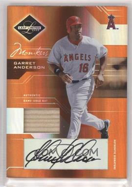 2005 Leaf Limited - [Base] - Monikers Bronze Materials Bats #130 - Garret Anderson /100