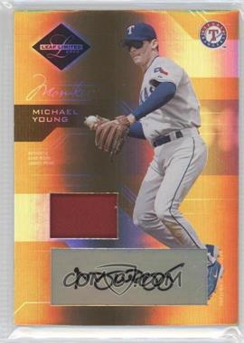 2005 Leaf Limited - [Base] - Monikers Gold Materials Jerseys Prime #38 - Michael Young /100