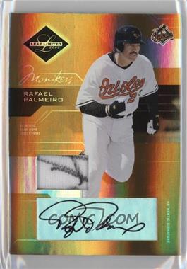 2005 Leaf Limited - [Base] - Monikers Gold Materials Jerseys Prime #95 - Rafael Palmeiro /10