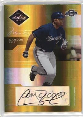 2005 Leaf Limited - [Base] - Monikers Gold #123 - Carlos Lee /25