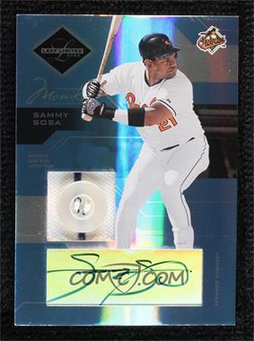 2005 Leaf Limited - [Base] - Monikers Platinum Materials Jersey Prime #77 - Sammy Sosa /1