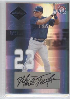 2005 Leaf Limited - [Base] - Monikers Silver Materials Jersey Number #112 - Mark Teixeira /50