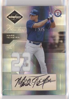 2005 Leaf Limited - [Base] - Monikers Silver Materials Jersey Number #112 - Mark Teixeira /50