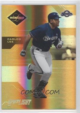 2005 Leaf Limited - [Base] - Spotlight Gold #123 - Carlos Lee /25